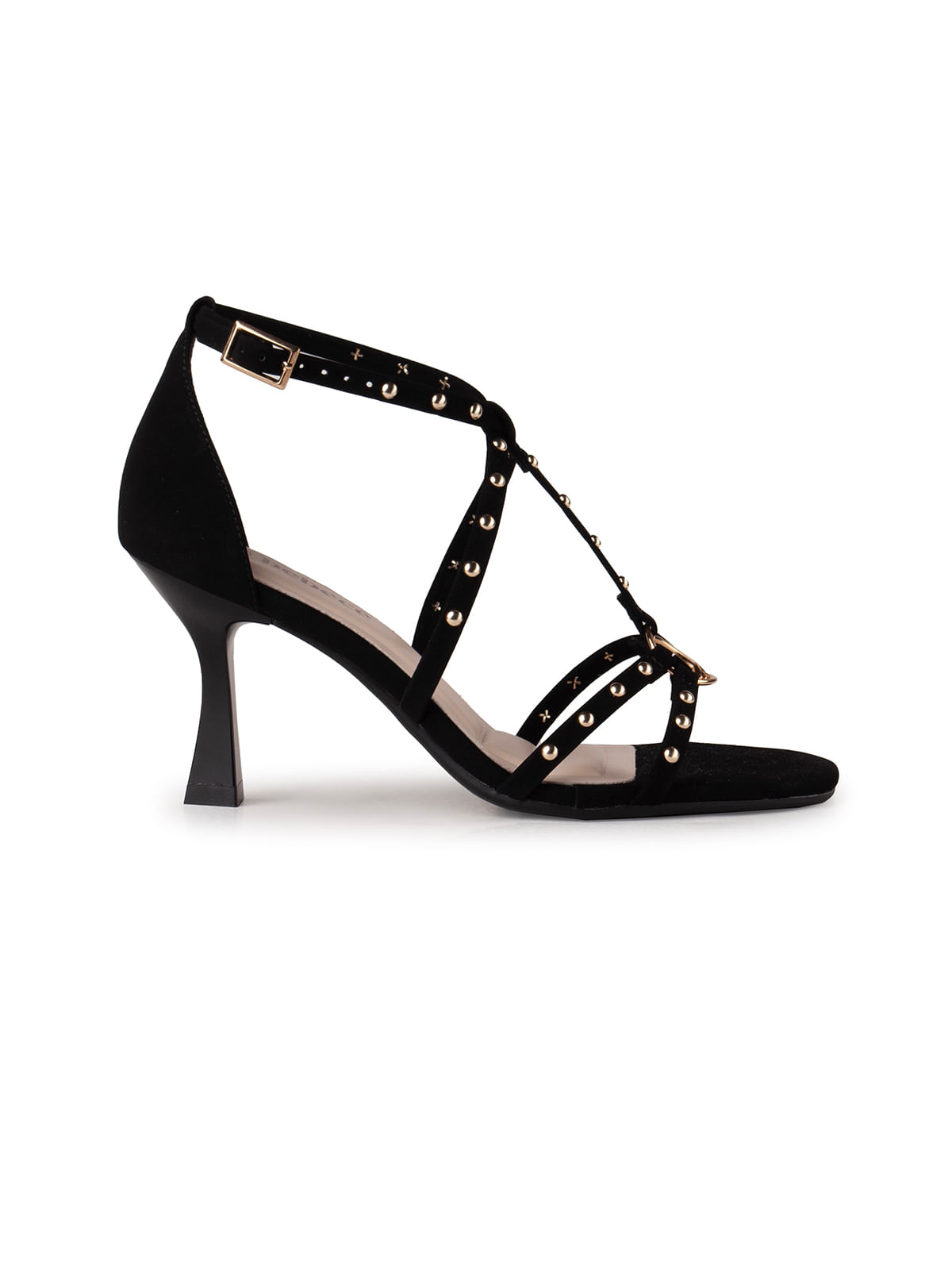 LC Nulé Nulé 11本 Sandália Bebecê Salto Alto Taça Multi Tiras Com Ilhós - Bebecê