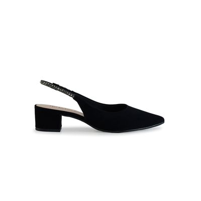 Scarpin Clássico Slingback Bebecê Com Strass