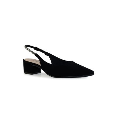 Scarpin Clássico Slingback Bebecê Com Strass