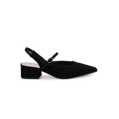 Scarpin Bebecê Salto Baixo Bico Quadrado Calce Fácil