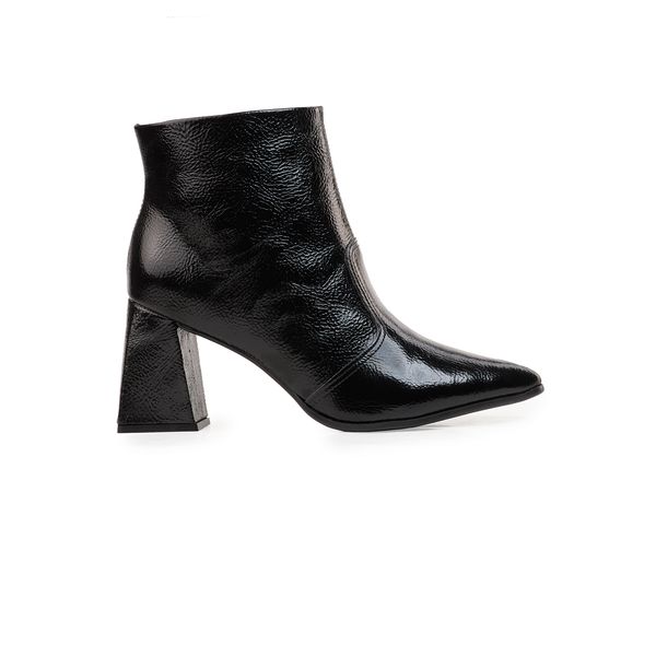 Bota Ankle Boot Feminina Bebecê Salto Alto Geométrico Clássica