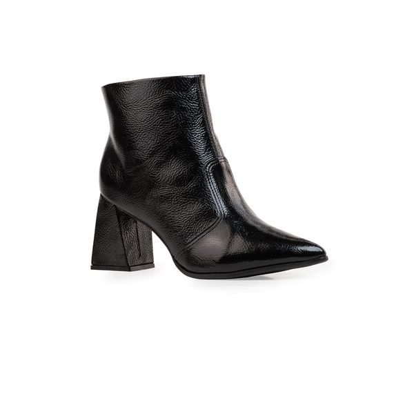Bota Ankle Boot Feminina Bebecê Salto Alto Geométrico Clássica
