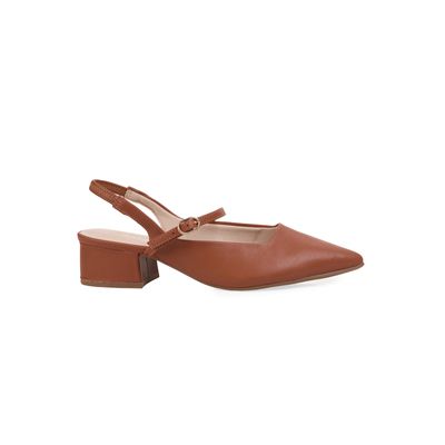 Scarpin Bebecê Salto Baixo Bico Quadrado Calce Fácil