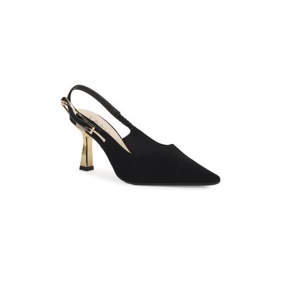 Scarpin Slingback Bebecê Salto Geométrico com Fivela