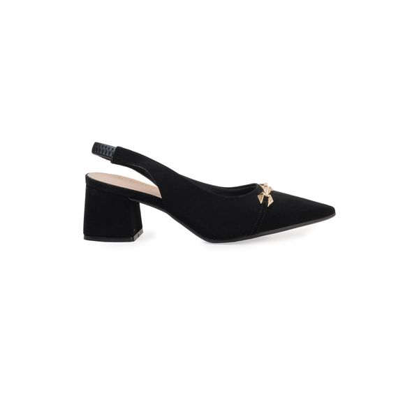 Slingback Bebecê Com Corrente e Salto Bloco