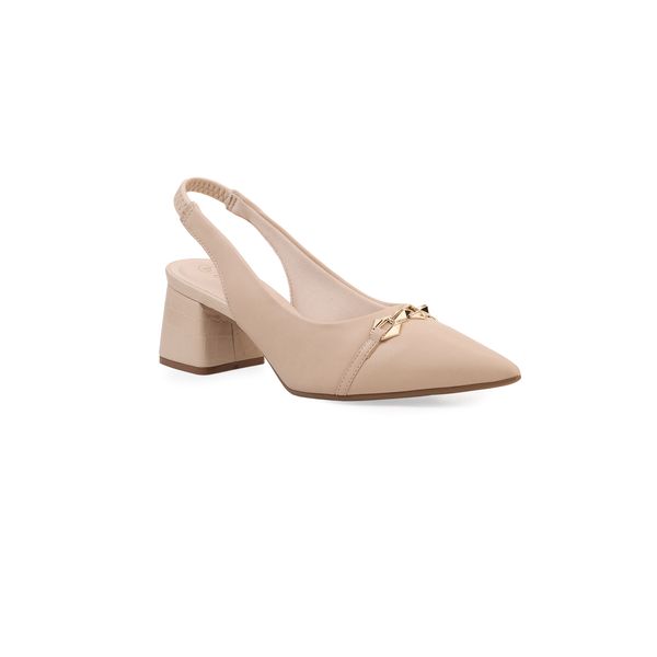 Slingback Bebecê Com Corrente e Salto Bloco