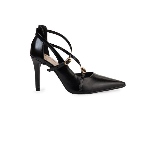 Scarpin Bebecê Bico Fino com Tiras Cruzadas e Salto Fino