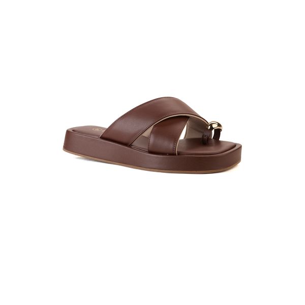 Flatform Bebecê Tira Cruzada Com Enfeite Anel