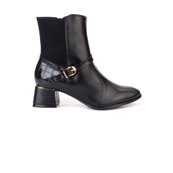 Bota Bebecê Cano Curto Mix Texturas Com Fivela